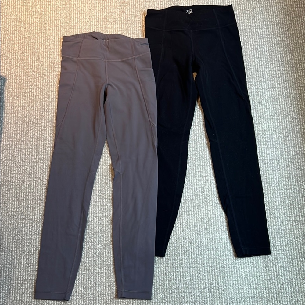 Black and Gray Athleta girl Leggings
